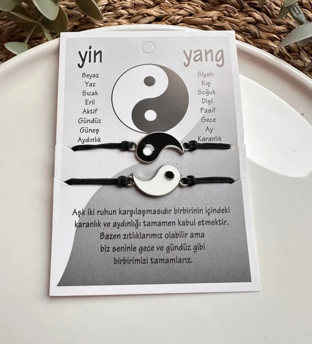 Ying Yang Çift Bilekliği